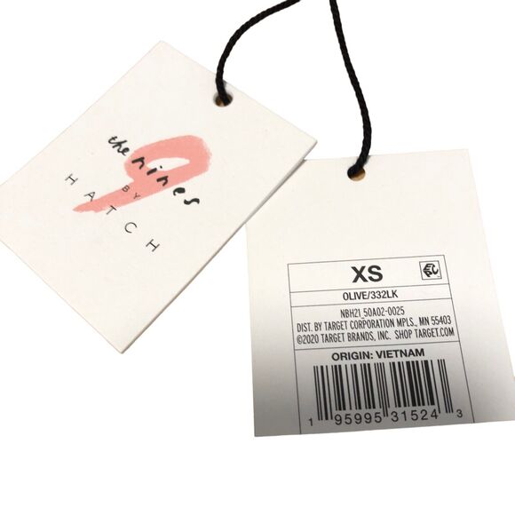 NEW The Nines by Hatch Maternity Dress Maxi Rayon Ruched Sleev Olive Green Sz XS - Picture 8 of 8